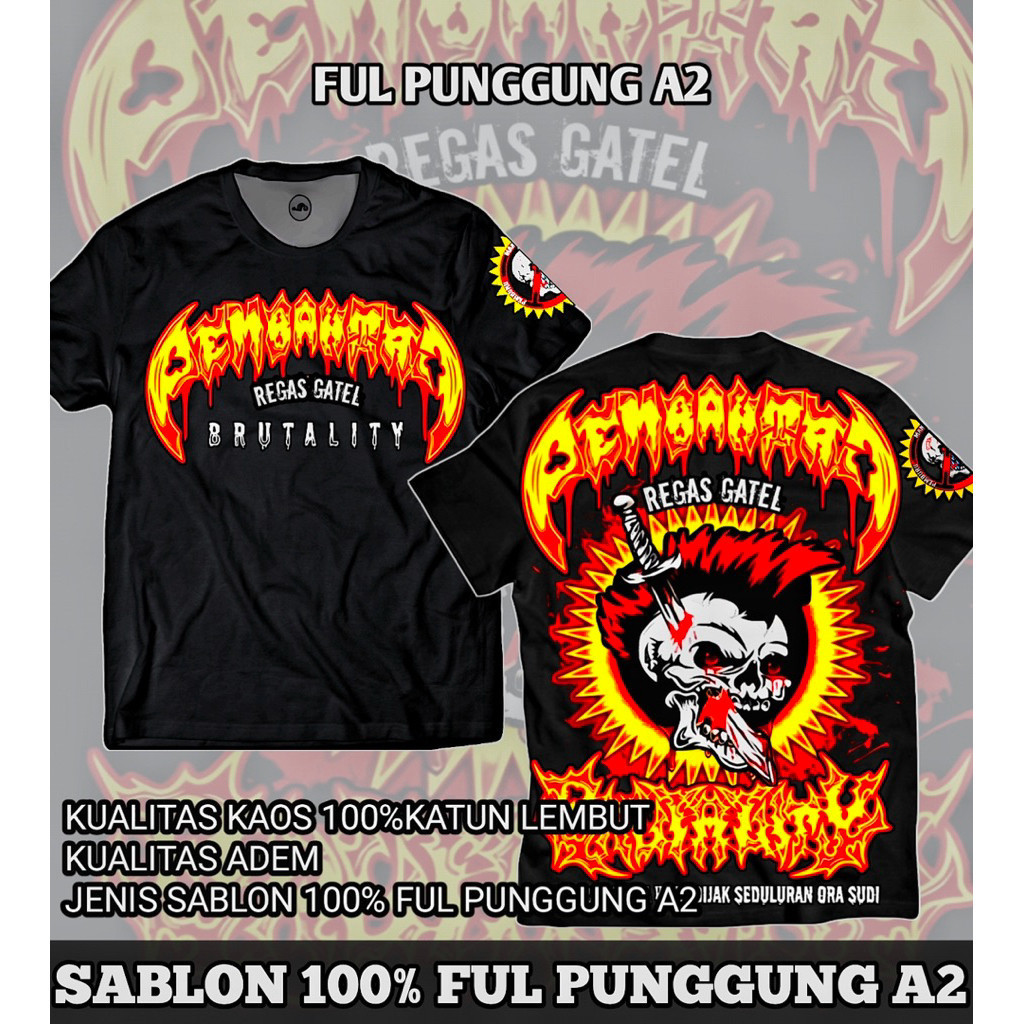 kaos pembantai regas terbaru kaos distro disain terbaru PEMBANTAI REGAS PREMIUM 30S