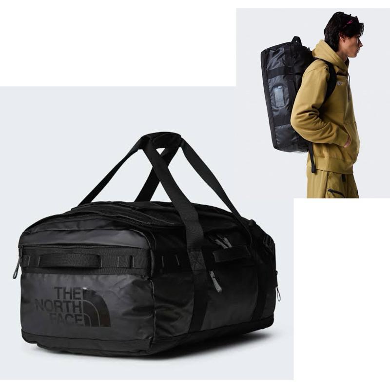 Tas Ransel The North Face Base Camp Voyager Duffel 62L Bag Backpack Travel Besar TNF Black Asphalt G