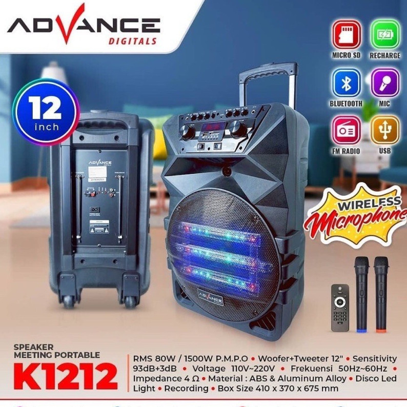 { GARANSI RESMI } Speaker Advance K1212 Bluetooth