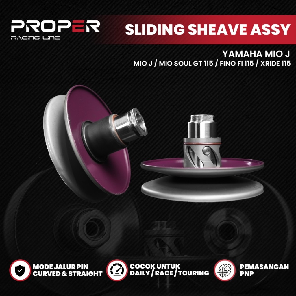 Sliding Sheave Proper Mio J Soul GT 115 Fino 115 Xride 115 Pulley CVT Belakang Original Proper Racin