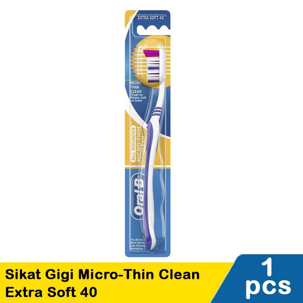 ORAL B SIKAT GIGI MICRO-THIN CLEAN EXTRA SOFT