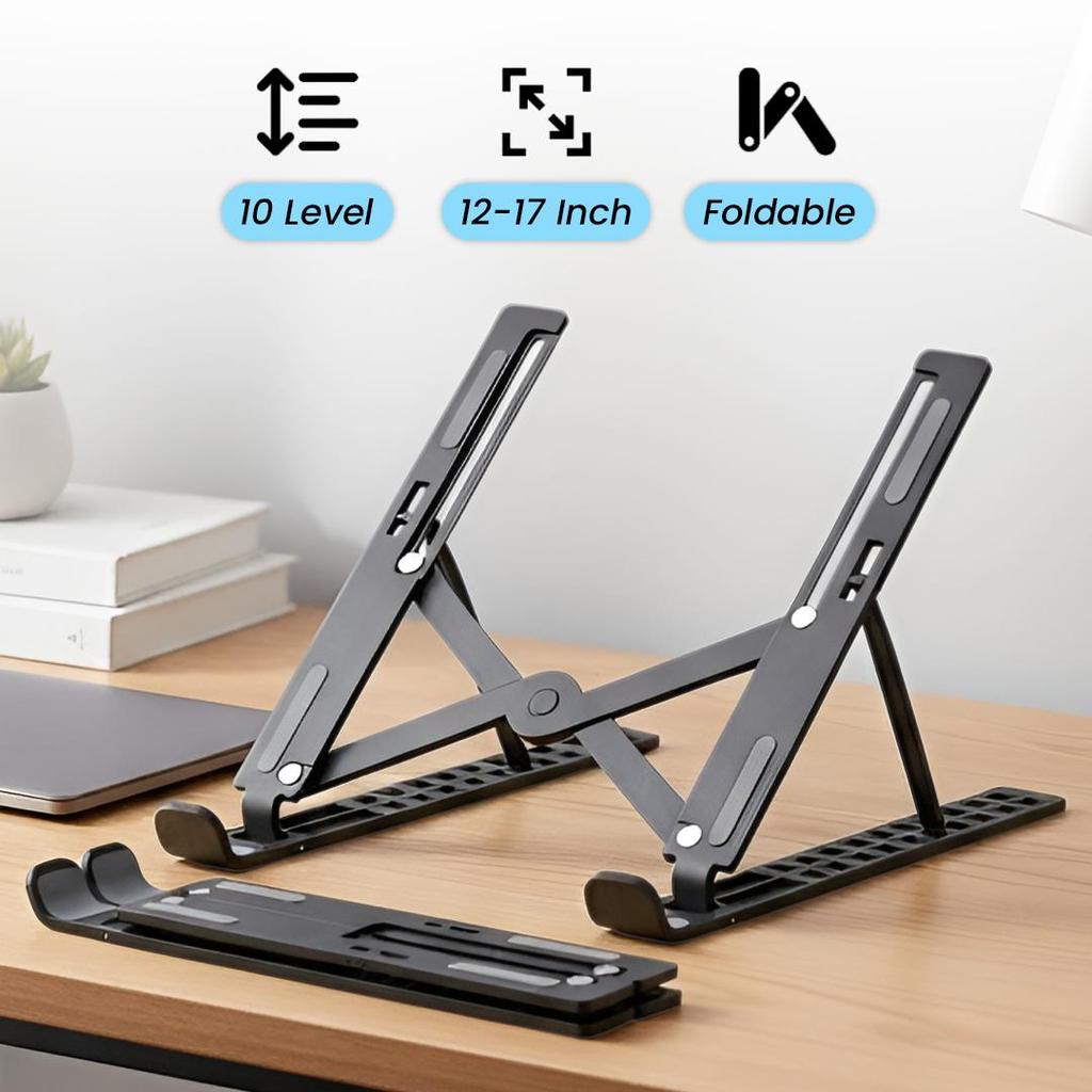 COD Stand Holder Dudukan Alas Penyangga Laptop Gaming Universal 12 – 17 Inch Di Meja Model Lipat Por