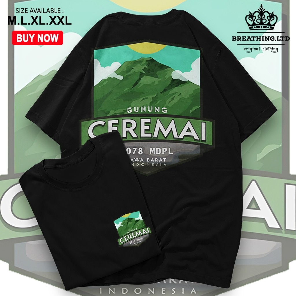 Kaos Pendaki Gunung - GUNUNG CIREMAI - Kaos Outdoor - Kaos Adventure - T-shirt Premium - Breathinglt