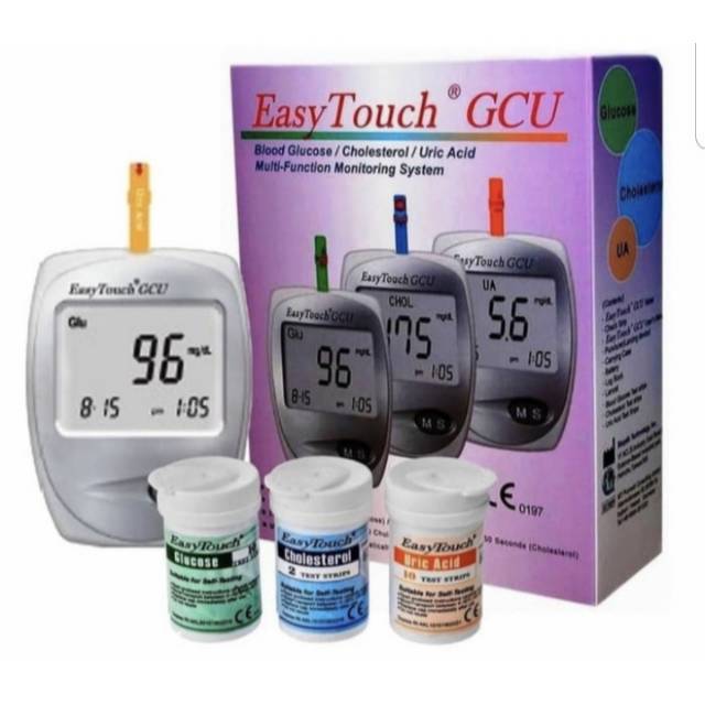 Easy touch GCU alat test kadar gula darah, kolesterol, asam urat
