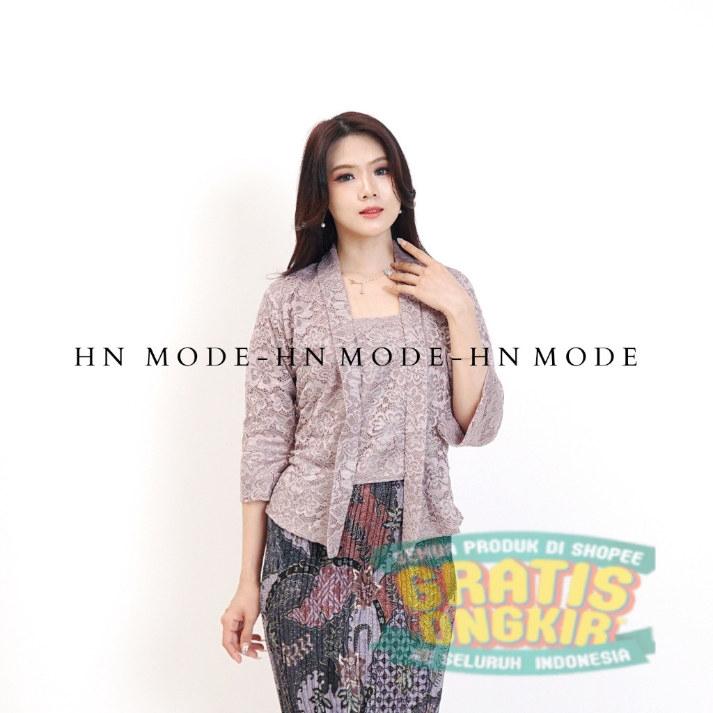 PROMO Atasan kebaya brokat kutubaru pendek kartini / Baju wisuda remaja model viral terkini/ pakaian