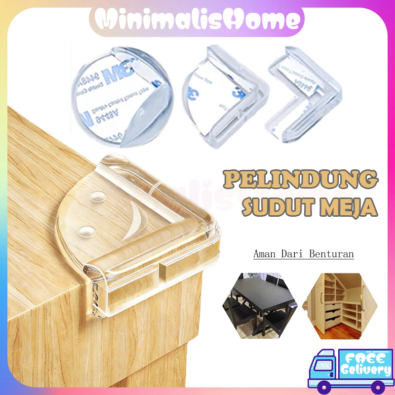 10PCS Pelindung Sudut Meja & Kaca Transparan/Pengaman Siku Meja Silikon Mudah Pemasangan/Bayi Anak K