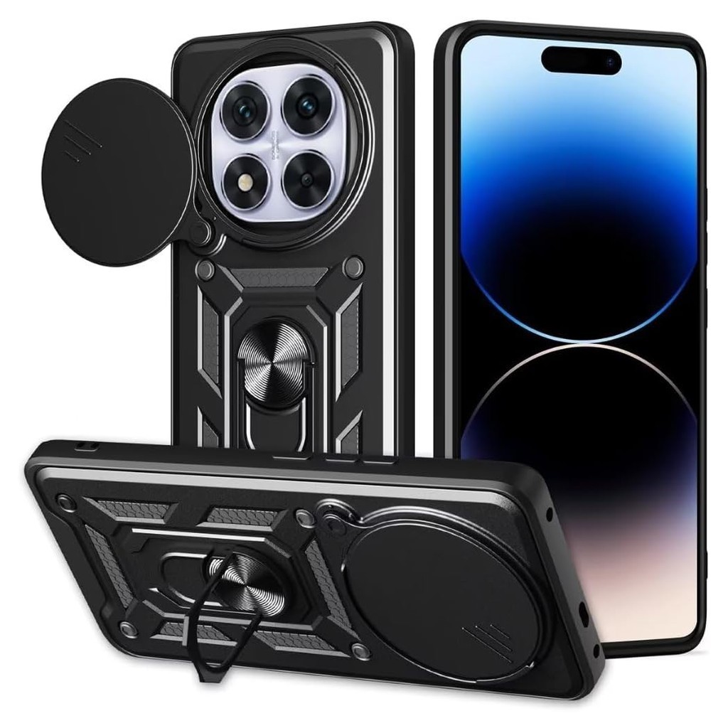 CASE HUAWEI HONOR X9C IRING CASE MILITARY SLIDE CAMERA CASE