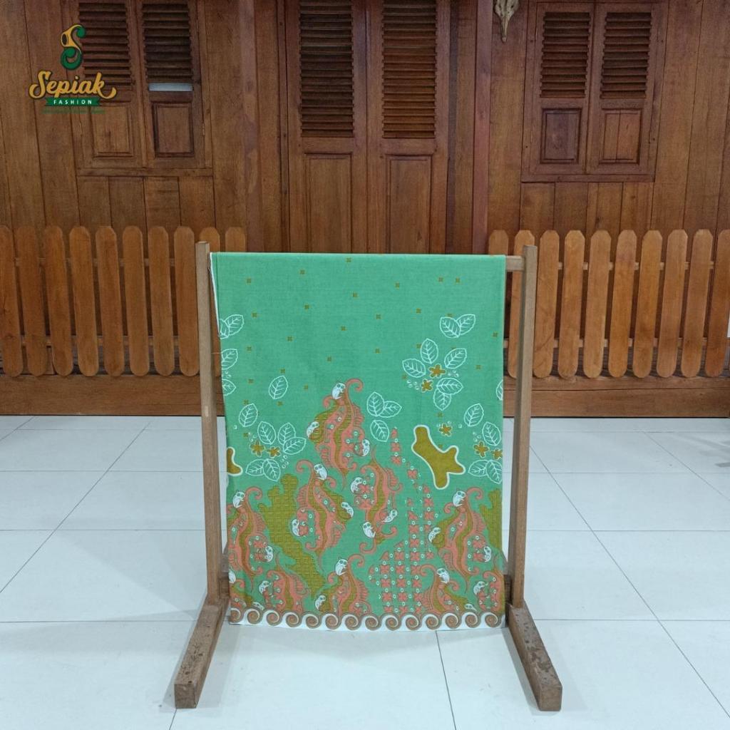 SEPIAK BELITONG KAIN BATIK CETAK MOTIF DAUN SIMPOR PELILEAN OLEH OLEH BELITUNG