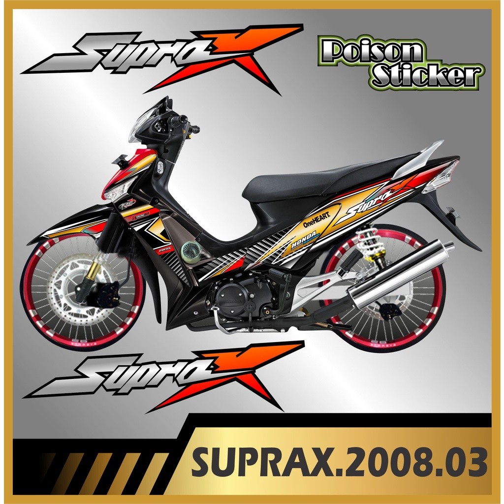 STRIPING SUPRA X 125 2008 STIKER SUPRA X 125 STICKER LIS LIST SUPRA X 125 2008 CODE 03