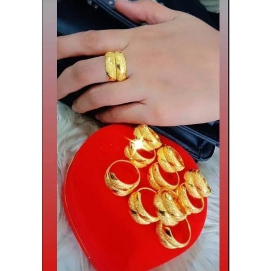 COD cincin terbuat dari koin asli tahun 1991-1994, cincin berlapis emas 24 karat,cincin perhiasan mi