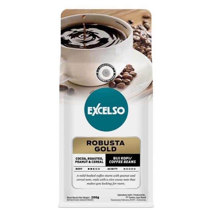 EXCELSO ROBUSTA GOLD BIJI KOPI 200 GRAM