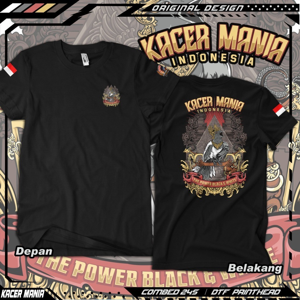 Kaos Kacer mania indonesia baju kicau burung murai batu cucak ijo kenari