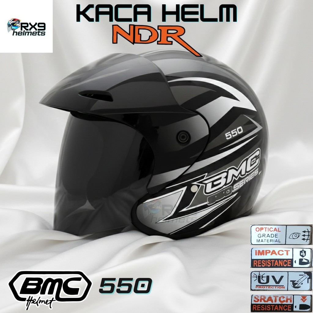 Kaca helm visor BMC 550 by NDR iridium murah tinggal pasang NDR1