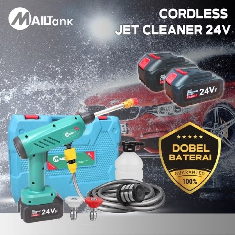 READY Mesin Jet Cleaner Cordless 24v Mailtank SH259 Alat Steam Baterai Cuci Mobil Motor Semprot Tama