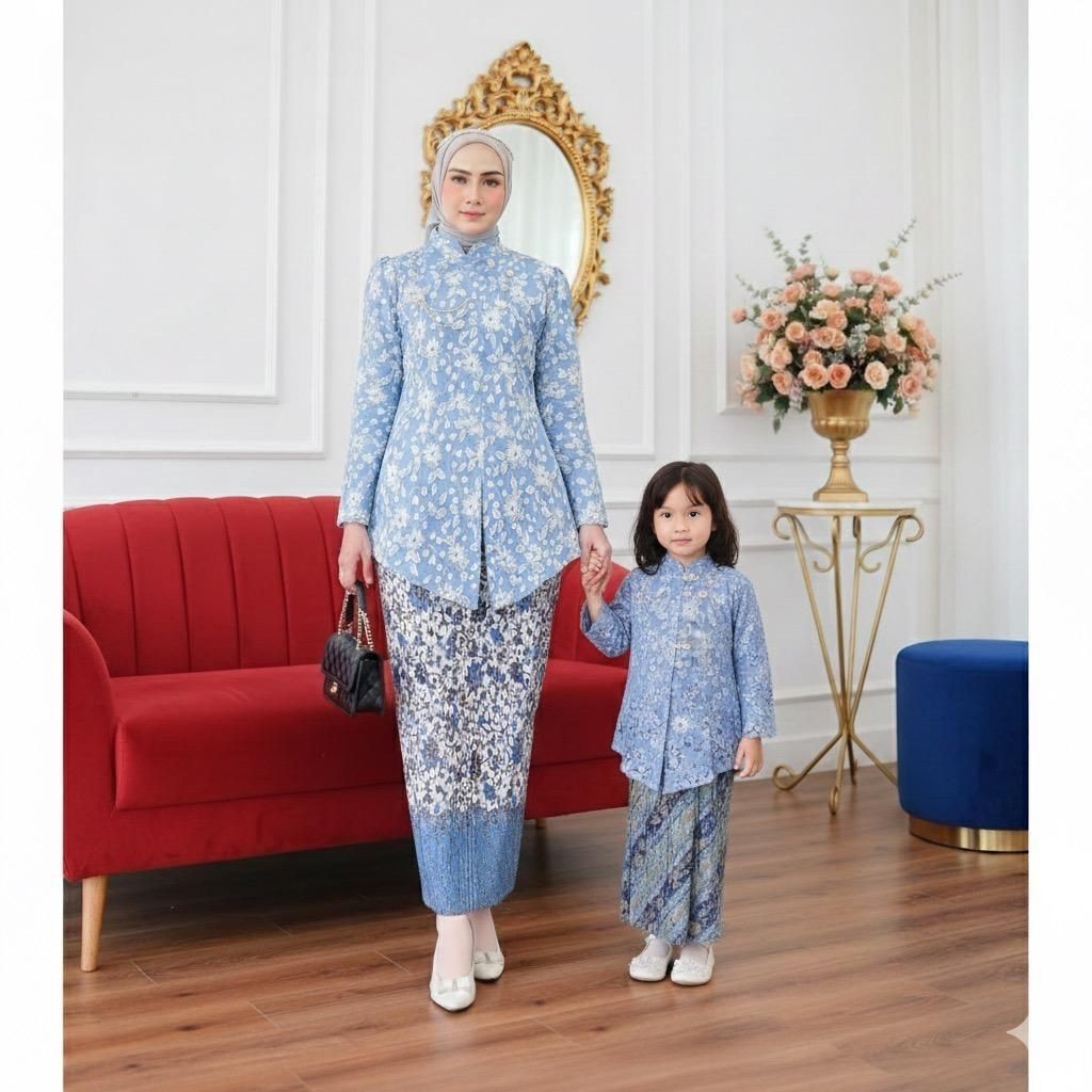 Couple Set Kebaya Janggan Fukuro Premium Kebaya Couple Pesta Ibu Dan Anak Kebaya Couple Model Terbar