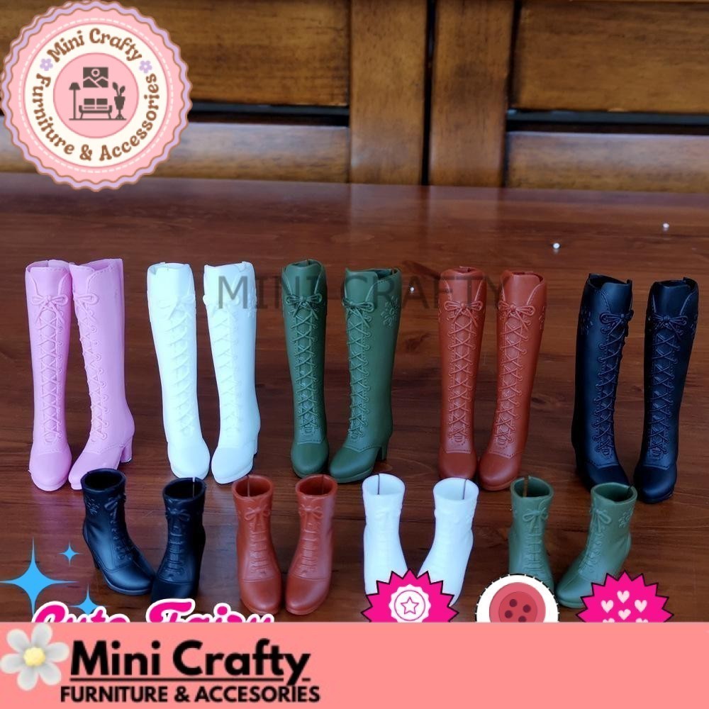 Sepatu Boots Boneka Blythe doll shoes BJD Doll 30cm Aksesoris Boneka DIY Dress Up Doll - Mini Crafty
