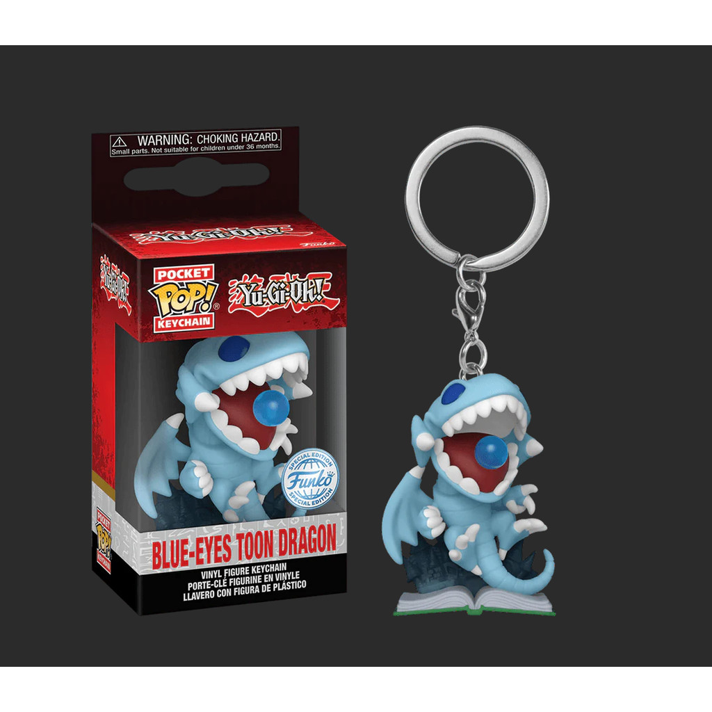 Funko Pocket Pop Keyain Yu Gi Oh Blue Eyes Toon Dragon Winged Kuriboh Key ain Vinyl Figure Pendant C