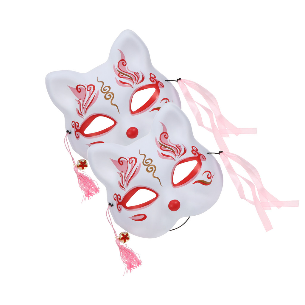 2pcs Fox Prop Stage Performance Half Creative Mask For Cosplay Costume Party Stage Performance Decor