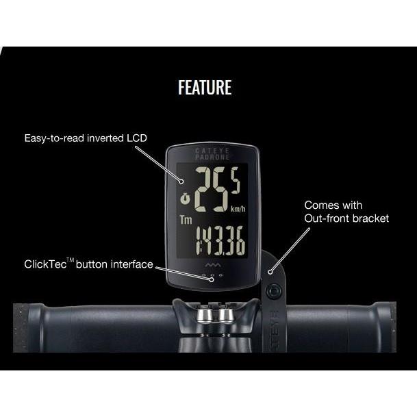 CATEYE PADRONE STEALTH EDITION PA100 CYCLOCOMP SEPEDA