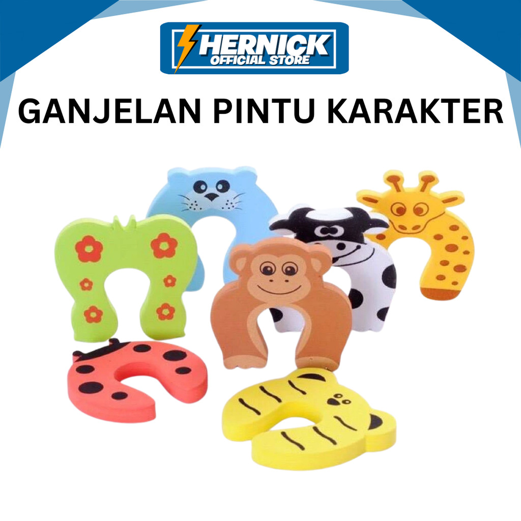 Safety DOOR STOPER Karet Karakter Hewan Lucu Penahan / Pengaman Pintu ( Door Stopper ) / BCI