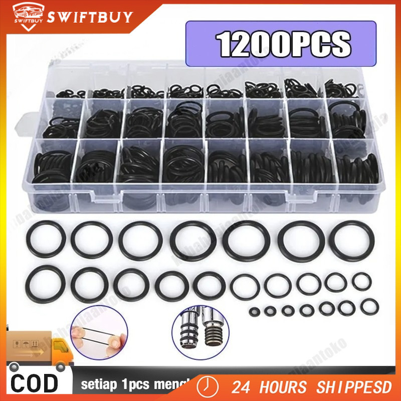 1200 PCS Sil O Ring Karet Seal O ring PCP Sil Oring Karet Seal Oring 1 Set Sil Oring Box Hidrolik