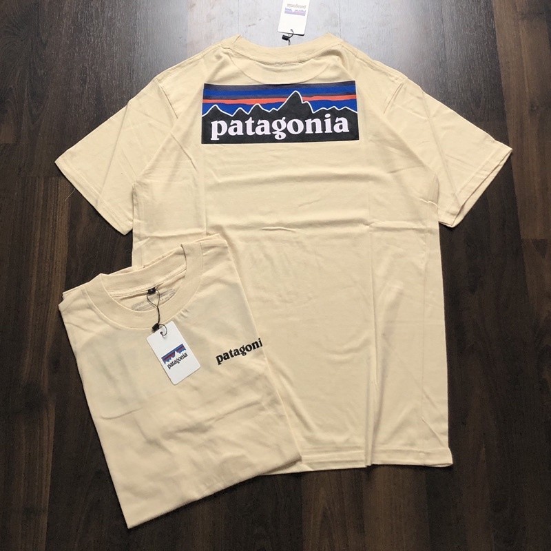 KAOS PATAGONIA - CREM MOUNTAIN FULLTAG + LABEL TSHIRT PATAGONIA BAJU PATAGONIA PREMIUM BESTSELLER
