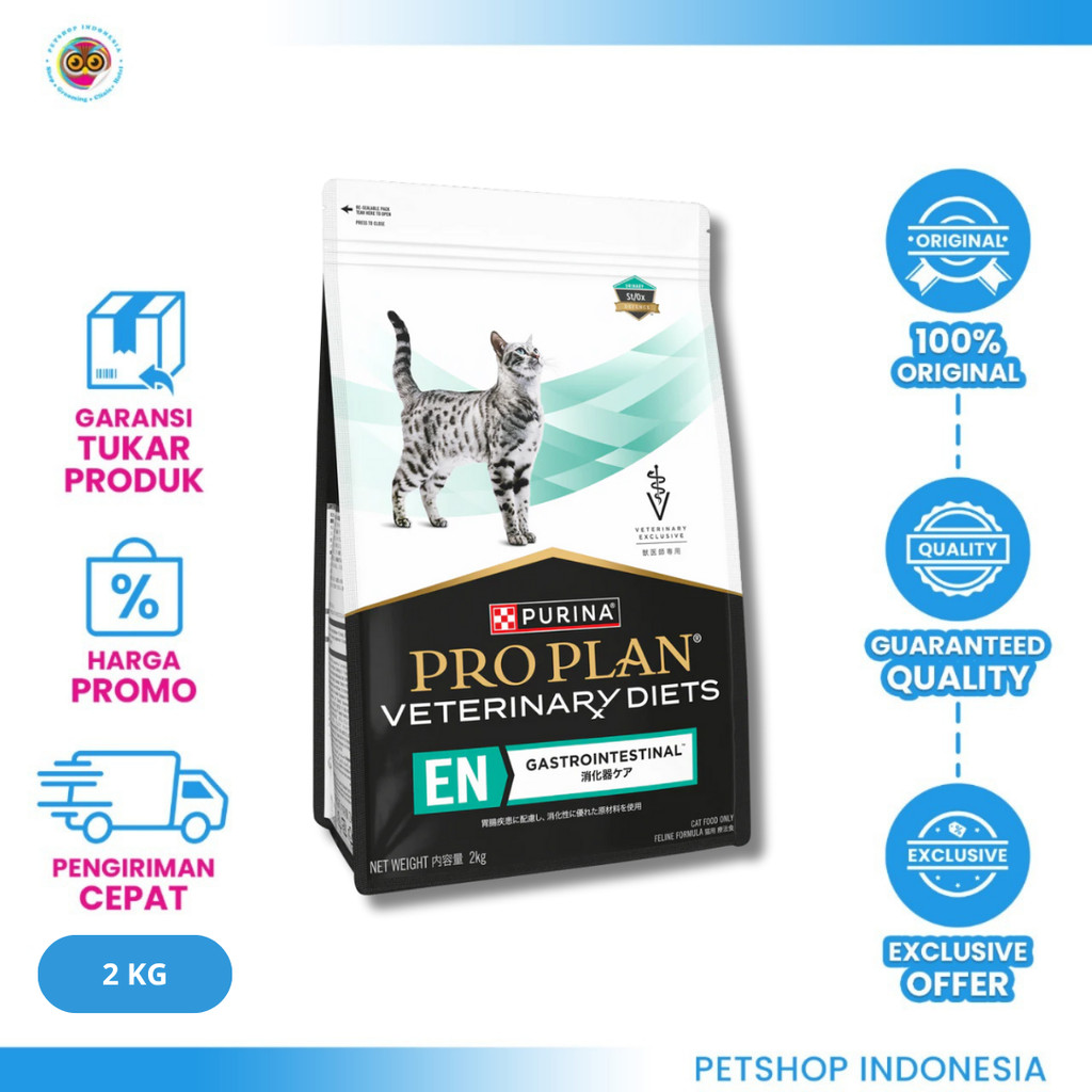 Pro Plan Vet Gastrointestinal Cat 2kg - Makanan Kucing Gangguan Pencernaan
