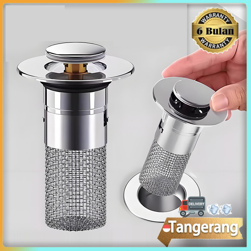 Saringan Sumbatan Injak Pop Up Floor Drain Anti Bau / Kamar Mandi Floor Drain