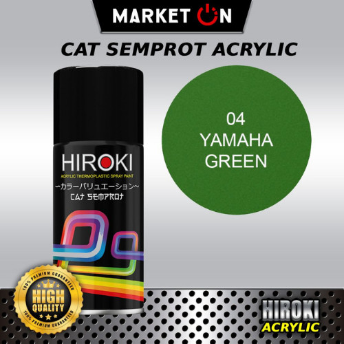 HIROKI Cat Semprot Candytone 04 Yamaha Green Cat Akrilik Warna Hijau Premium Cepat Kering