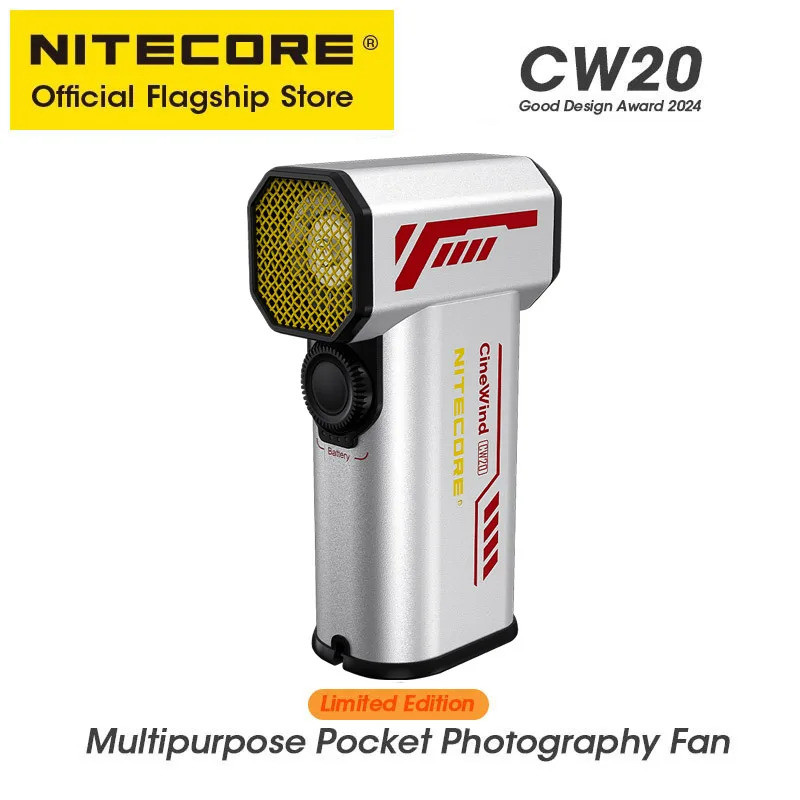 NITECORE CW20 Sliver Multipurpose Pocket Photography Fan Limited Version Electric Portable Fan Blowe