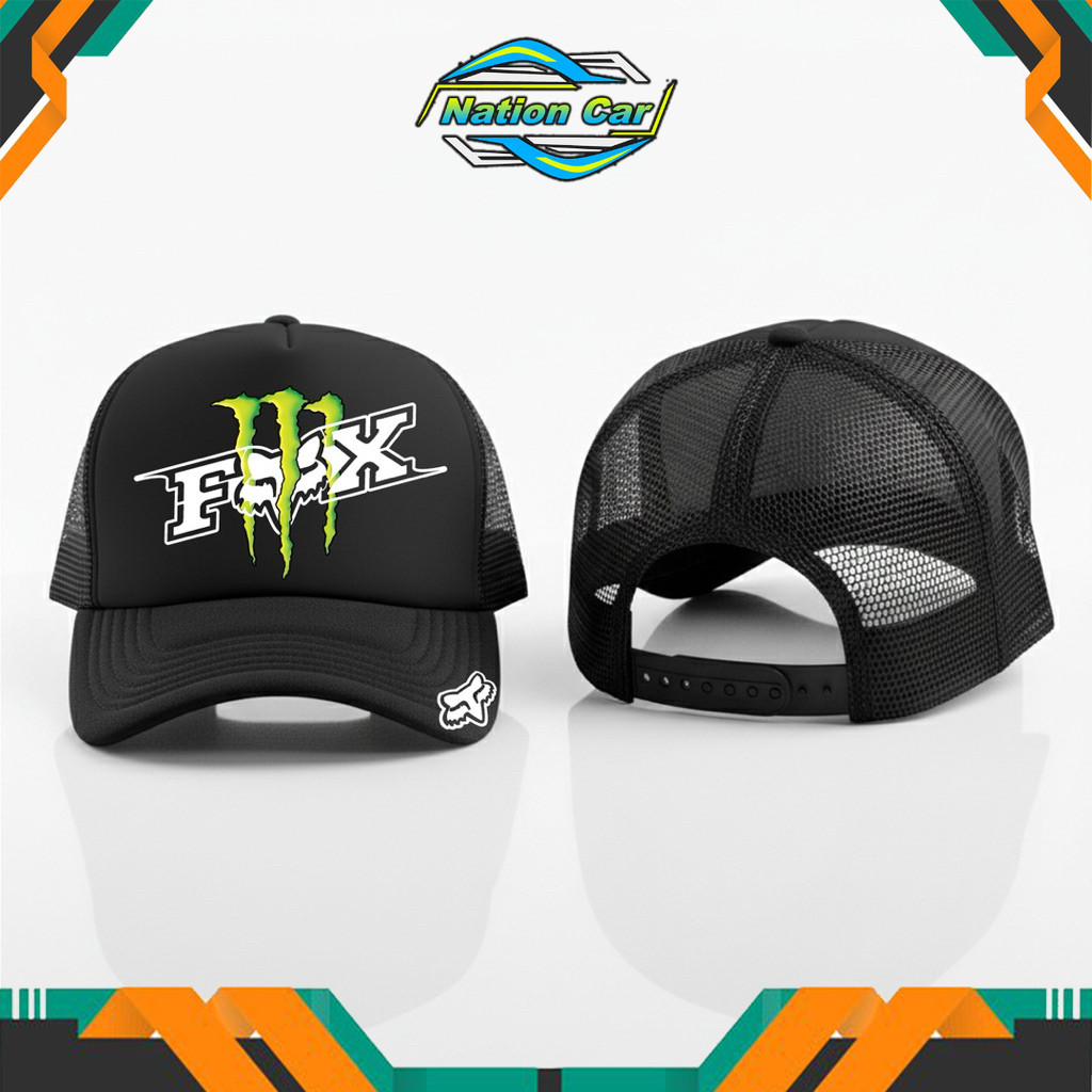 Topi Trucker Monster x KTM Racing Official / Topi Distro Kualitas Import All Size