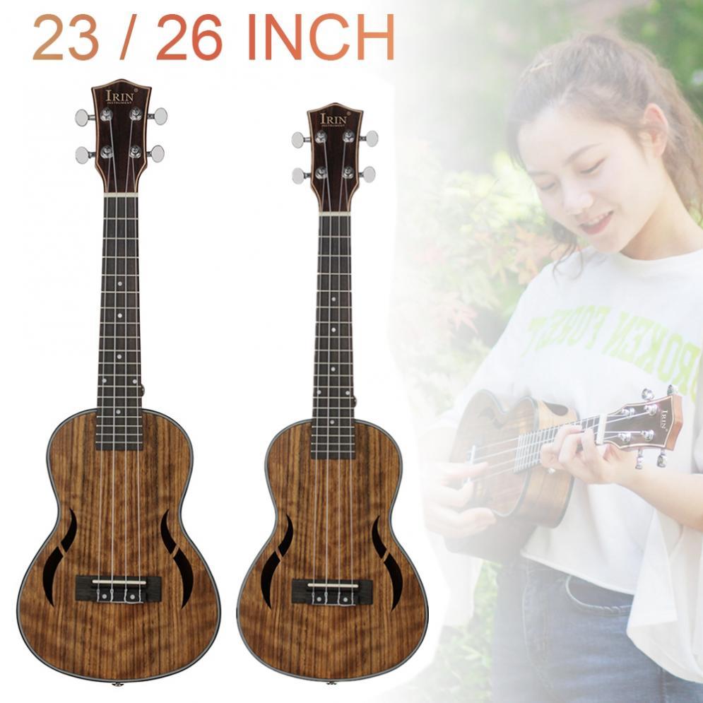 1 pc Ukulele 23 / 26 Inch Concert Tenor Ukulele Walnut Wood 18 Fret Four Strings Hawaii Guitar  Musi