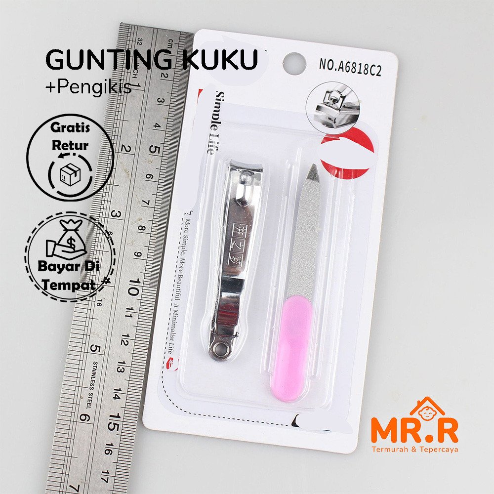 Set Gunting Kuku Dan Pengikir Gunting Kuku Set Lengkap Set Nail Care Praktis Stainless Steel Gunting
