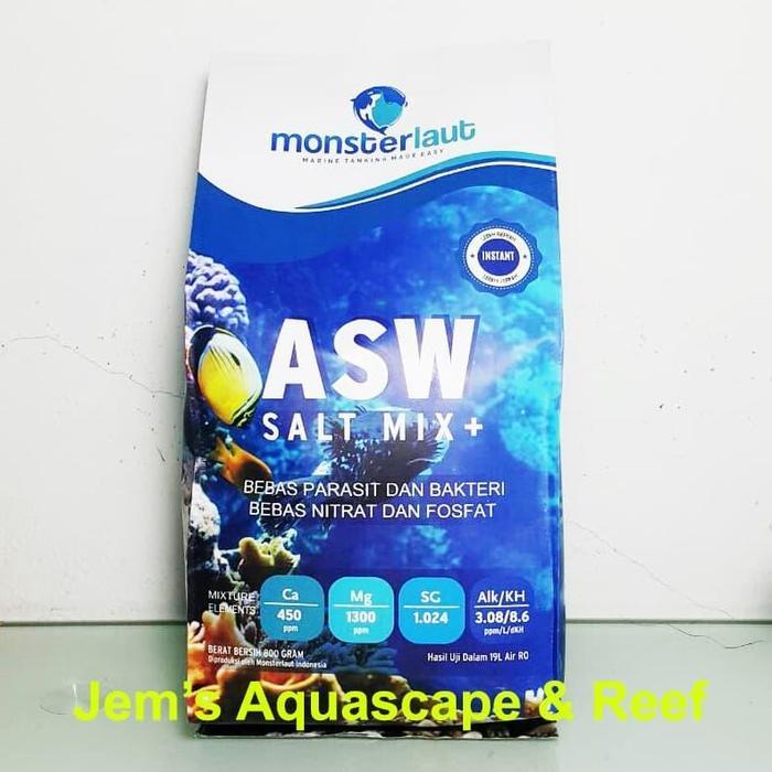 ASW Salt Mix+ Reef Salt / Garam Laut Sintetis MONSTER LAUT