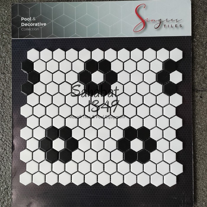 Singres Mosaic MINI HEXAGONAL Mosaic Lantai Kamar Mandi Aesthetic Mosaic Keramik Kamar Mandi Aesthet