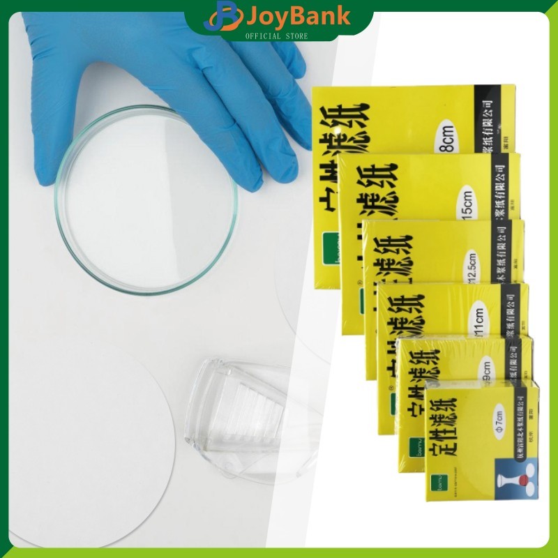 Laboratory Filter Paper 100PCS Bulat Halus Penyaring Partikel Mikro Untuk Laboratorium Kimia Kertas 