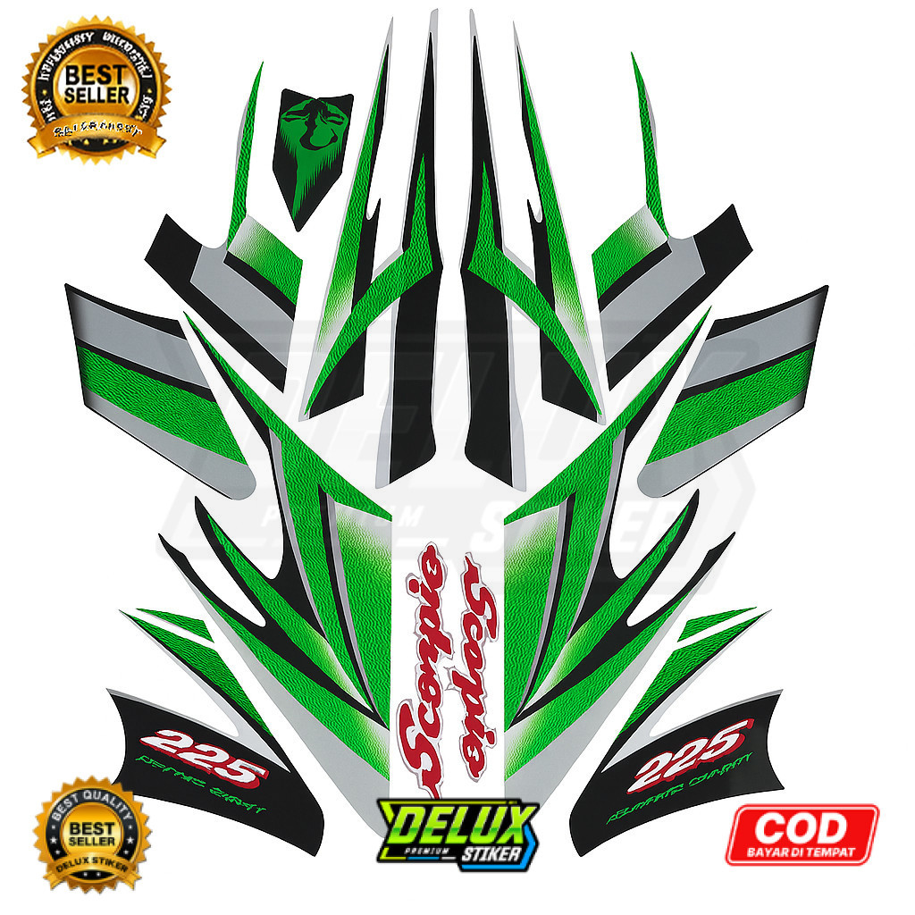 STIKER STRIPING LIS YAMAHA SCORPIO  2004