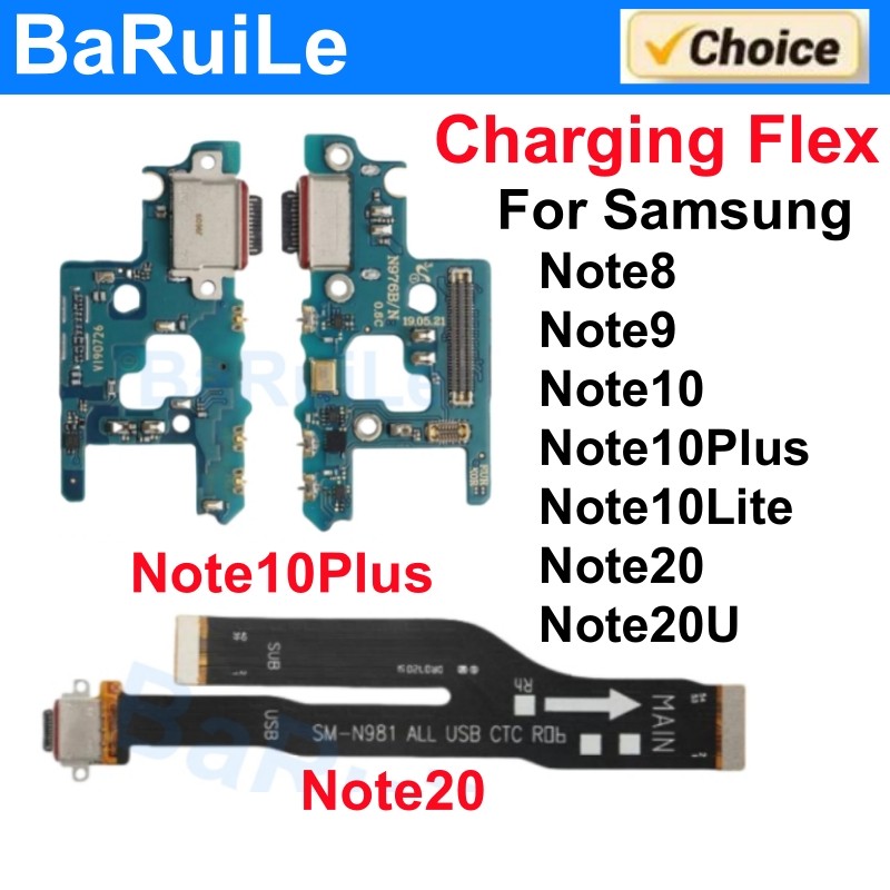 BaRuiLe Charging Port Board Dock Flex Cable For Samsung Galaxy Note 20 Ultra Note 10 Plus 8 9 Lite S