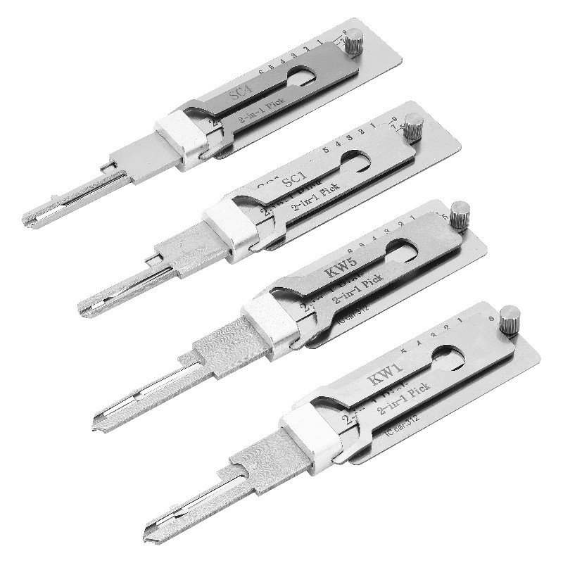 Locksmith Tools Lishi 2 in 1 Key Car Decoder Home Door Civil Locks Lockpick Kit SS001Pro SS002Pro SC