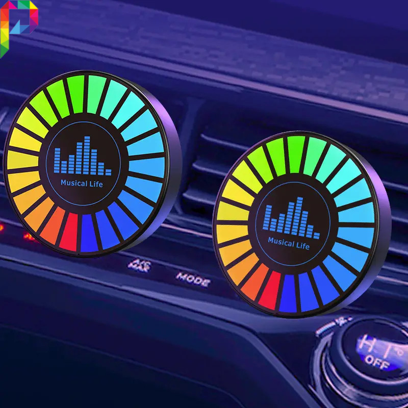 Lampu Hias LED Irama Musik Warna Warni RGB Car Music Rhythm Parfum Mobil USB Plug-in 22 LED