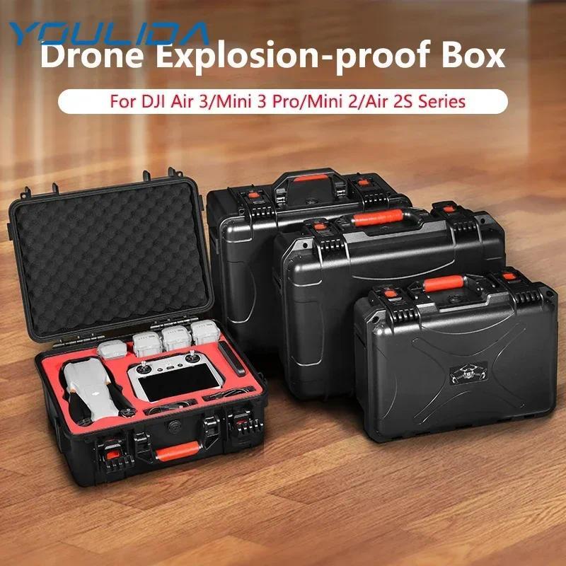 Hard Carrying Case Waterproof Box Travel Portable Suitcase for DJI Air 3/Air 2/2S/Mini 3/3 Pro/Mini 