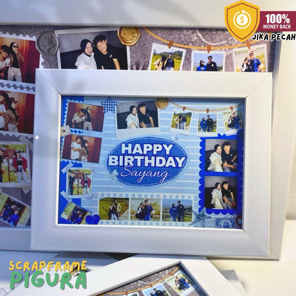 SAYGIFT Scrapframe Kado Ulang Tahun / All moment (5R dan 10R) scrapframe aestetik custon foto - kado