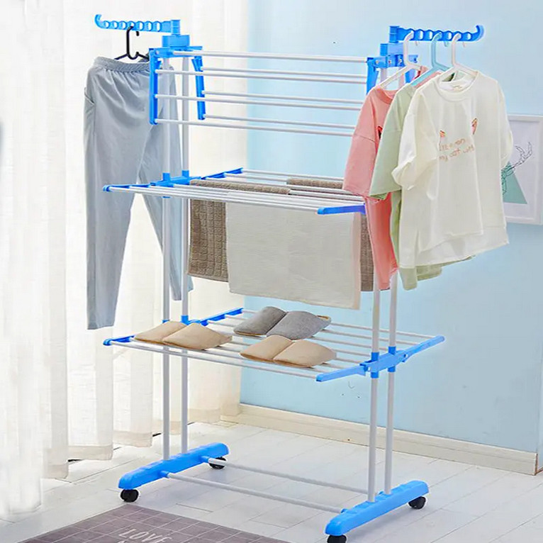 READY Jemuran Pakaian Jemuran Besi Stainless Jemuran Lipat Hanger Gantung Baju Handuk