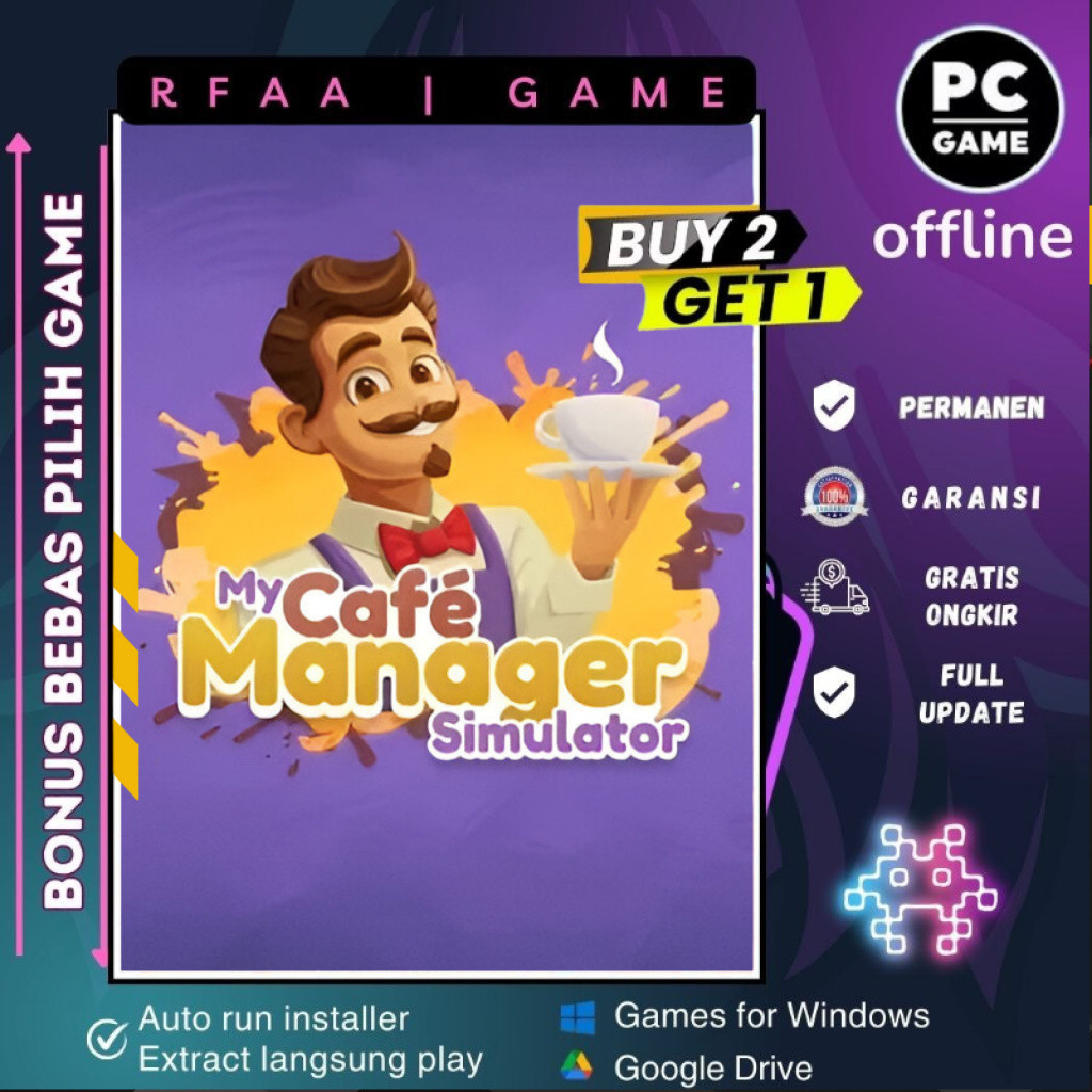 MY CAFE MANAGER SIMULATOR - GAME PC - GAME LAPTOP - PC GAMES OFFLINE
