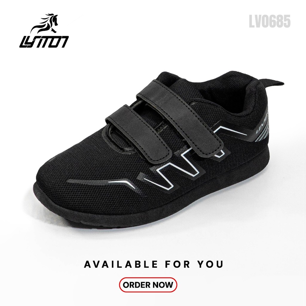 LYT Taeyang SIZE 31-36 Sepatu Sneakers Anak Sepatu Sekolah Anak Sepatu Hitam Anak LV0685
