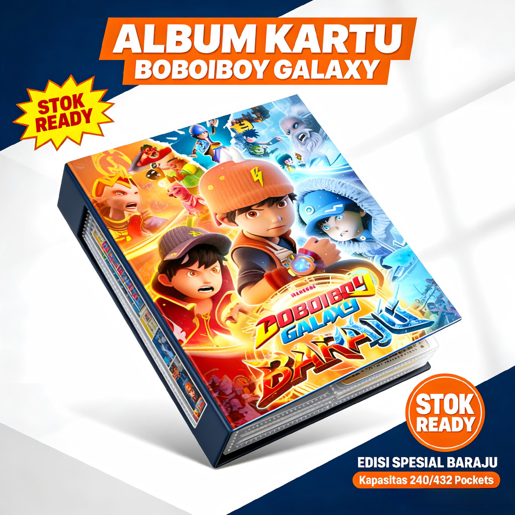 [READY STOCK] Album Kartu BoBoiBoy Galaxy Baraju 240/432 Slots Binder Kartu Koleksi Tempat Simpan Ka