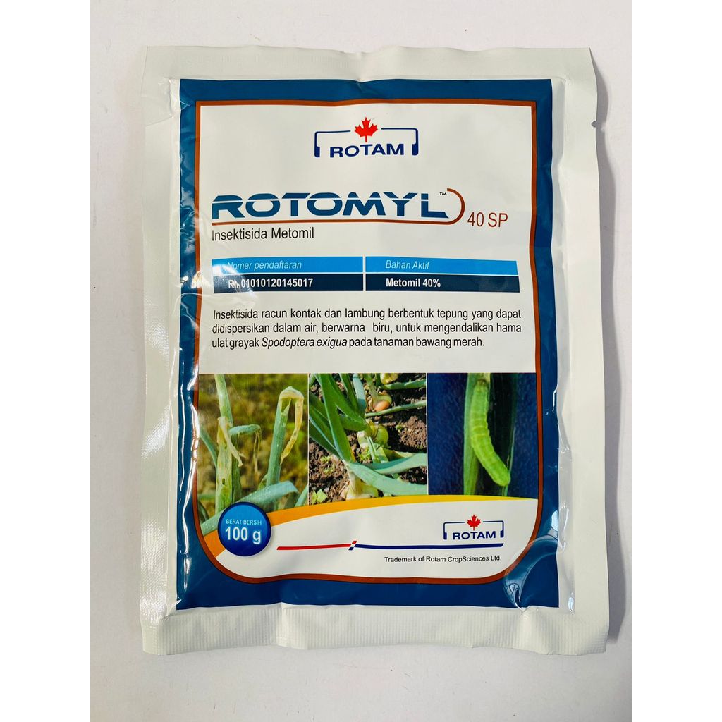 Insektisida kontak metomil ROTOMYL 40SP isi 100gr dari ROTAM INDONESIA Pengendali Hama