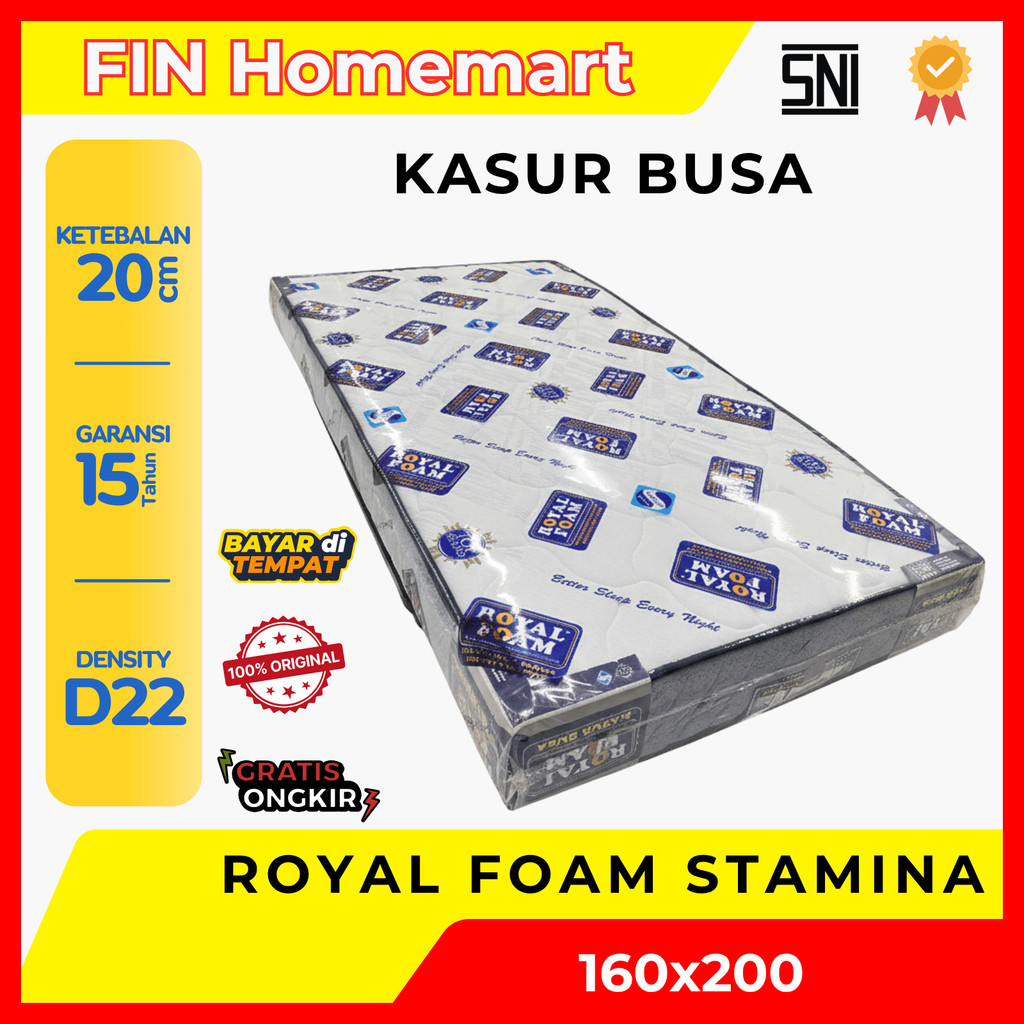 Kasur Busa Royal Foam Royal Stamina Tebal 20cm Ukuran 160x200