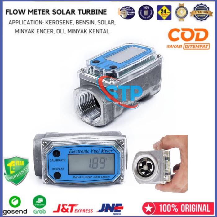 Flow meter turbine Digital 1 1/2inch Flow meter DIGITAL Air dan Minyak