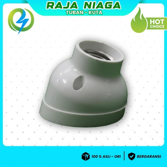 Fitting Lampu Plafon Miring Visalux Dudukan Bohlam Miring Kuat dan Aman untuk Instalasi Lampu Rumah